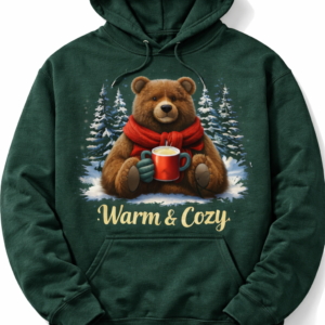 Áo hoodie hình con gấu Warm and Cozy