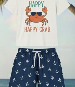 Set đồ đi biển HAPPY CRAB