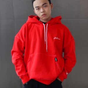 Áo hoodie màu đỏ mùa đông trẻ trung